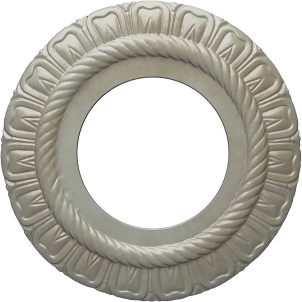 Ekena Millwork Claremont Ceiling Medallion (Fits Canopies up to 5 5/8"), 9"OD x 4 1/2"ID x 1/2"P, Flash Gold CM09CLFLS - main